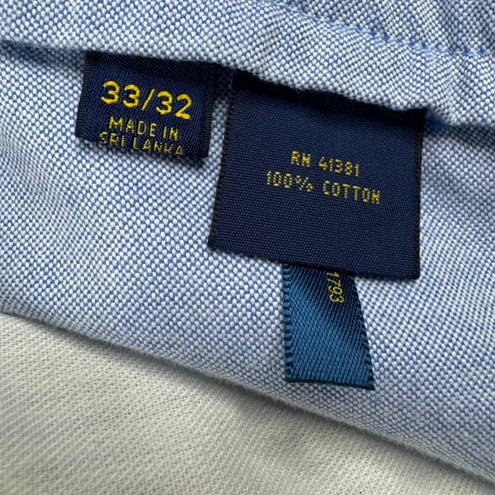 Polo Ralph Lauren Mens Light Blue Chino Flat Front‎ Pants Size 32x31